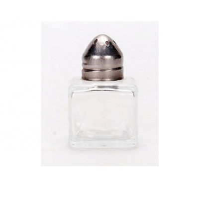 15ml mini glass salt jar with iron lid